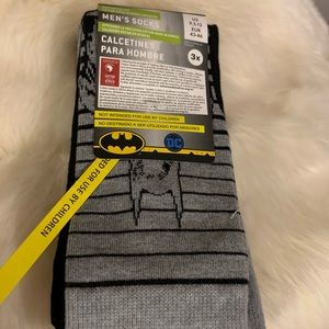 New 3 pack BATMAN DC Gray Black SOCKS Crew Mens 9.5-12